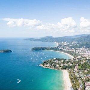 Sky-high view of Karon beach